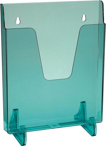 Acrimet Pocket File Holder Vertical Design Brochure Display (for Wall Mount or Countertop Use) (Removable Supports Included) (Letter Size) (Clear Green Color) in Saudi Arabia