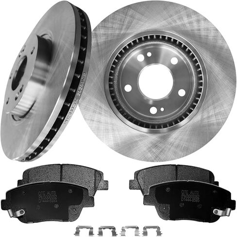 PM Auto Set of 6 Front 300mm Brake Disc Rotors-Ceramic Brake Pad Kit Replacement For 2011-2014 Hyundai Sonata in Saudi Arabia