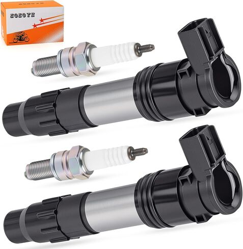 2Pcs Ignition Coils & Iridium Spark Plugs For Kawasaki Z650 ER650 ZR900 ZR800 Z900 ZR1000 Z1000 Versys Ninja Vulcan 300 650 1000 2013-2024 21171-0033 in Saudi Arabia
