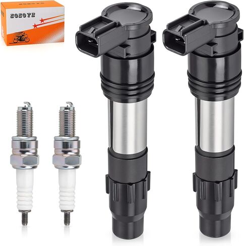 2Pcs Ignition Coils & Iridium Spark Plugs For Kawasaki Z650 ER650 ZR900 ZR800 Z900 ZR1000 Z1000 Versys Ninja Vulcan 300 650 1000 2013-2024 21171-0033 in Saudi Arabia