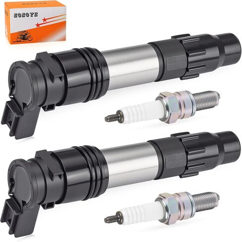 2Pcs Ignition Coils & Iridium Spark Plugs For Kawasaki Z650 ER650 ZR900 ZR800 Z900 ZR1000 Z1000 Versys Ninja Vulcan 300 650 1000 2013-2024 21171-0033 in Saudi Arabia