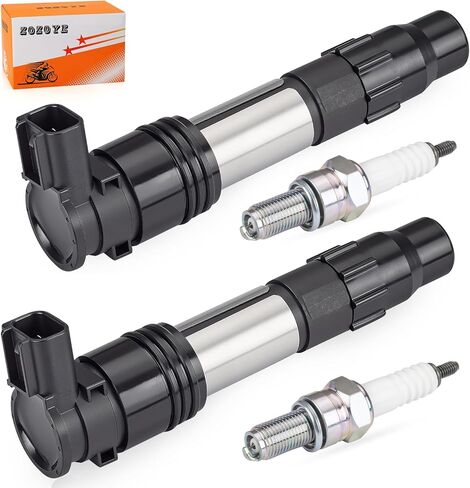 2Pcs Ignition Coils & Iridium Spark Plugs For Kawasaki Z650 ER650 ZR900 ZR800 Z900 ZR1000 Z1000 Versys Ninja Vulcan 300 650 1000 2013-2024 21171-0033 in Saudi Arabia