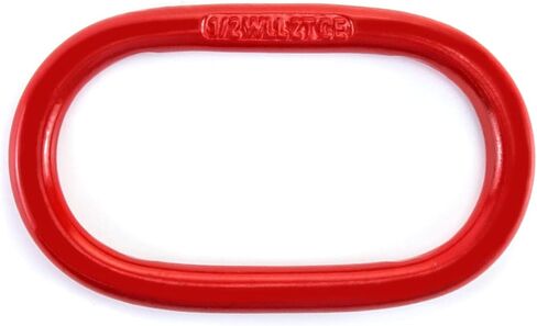QWORK Oblong Master Link, 1 Pack, 1/2", 4400 lbs, Grade 80 Steel Heavy Duty Chain Lifting Ring, for Lifting and Rigging Applications – Red in Kuwait