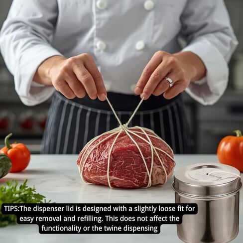 Kitchen Twine with Stainless Steel Dispenser – Cooking Twine for Meat, Cooking String for Roasts, Tying Meat for Cooking in Saudi Arabia