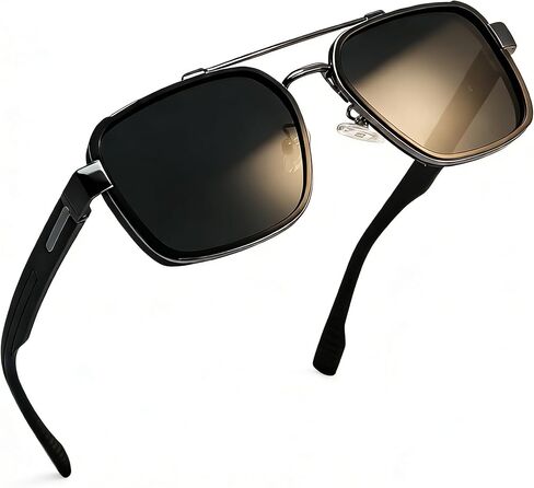 نظارات شمسية Joopin Square Aviator للرجال والنساء نظارات شمسية كلاسيكية مستقطبة للحماية من الأشعة فوق البنفسجية وظلال جسر مزدوج in Kuwait