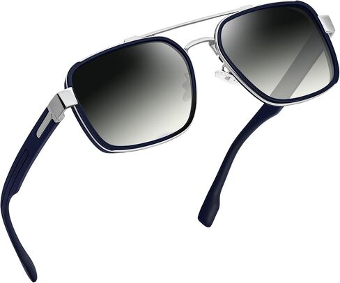 نظارات شمسية Joopin Square Aviator للرجال والنساء نظارات شمسية كلاسيكية مستقطبة للحماية من الأشعة فوق البنفسجية وظلال جسر مزدوج in Kuwait