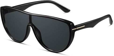 نظارات شمسية كبيرة الحجم للنساء والرجال ريترو كبيرة مستديرة الطيارين العصرية 70s خمر درع نظارات شمسية CL013 in Kuwait