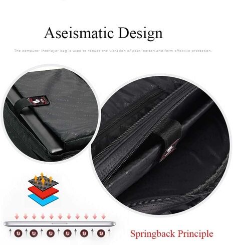 حقيبة كمبيوتر محمول 16 17 19 بوصة، حقيبة قابلة للتوسيع، كمبيوتر للرجال والنساء، كتف، أعمال العمل (16.5 × 12.6 × 4.5 بوصة) in Kuwait