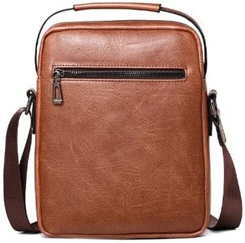 Men’s Messenger Bag - Waterproof Laptop Briefcase, Shoulder for Office, College, Business Computer Bag(Brown) in Kuwait
