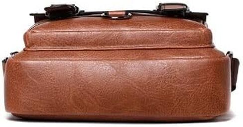 Men’s Messenger Bag - Waterproof Laptop Briefcase, Shoulder for Office, College, Business Computer Bag(Brown) in Kuwait
