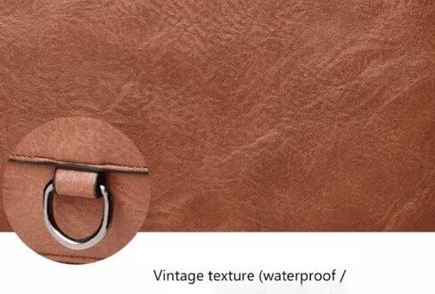 Men’s Messenger Bag - Waterproof Laptop Briefcase, Shoulder for Office, College, Business Computer Bag(Brown) in Kuwait