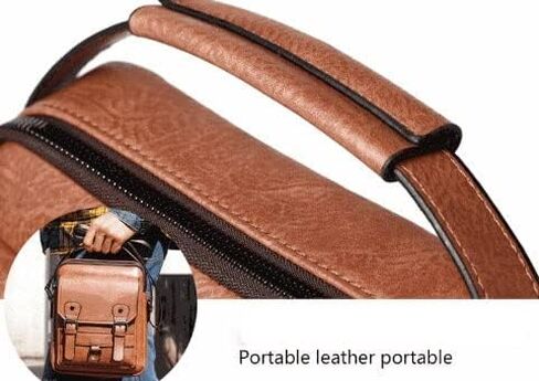 Men’s Messenger Bag - Waterproof Laptop Briefcase, Shoulder for Office, College, Business Computer Bag(Brown) in Kuwait