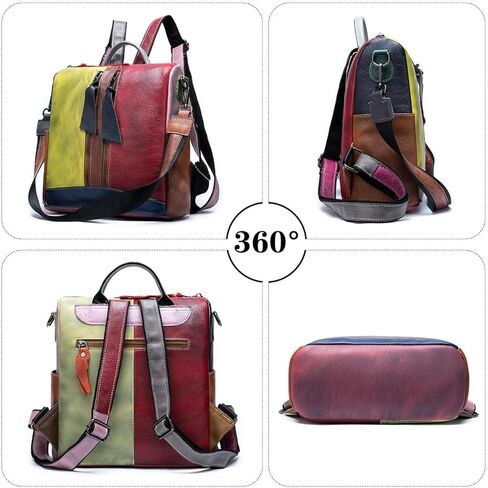 Eysee Fashion backpack women leather, daypack multicolor with large capacity 2022 (Style 1) in Kuwait