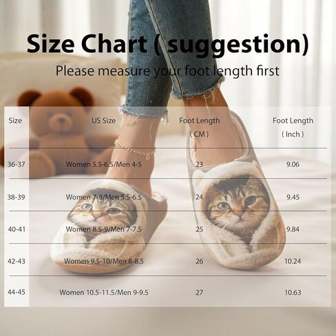 Womens Cat Silent Slippers For House Elastic Comfy Fuzzy Soft Plush Winter Wool Warm Anti-Skid Sole Lined Indoor Home Mens Slip-On Animal Thin Bedroom Shoes in Saudi Arabia