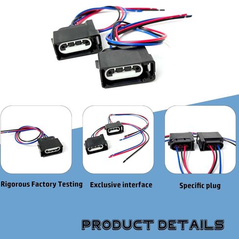 6U2Z-14S411-AB Turn Signal Corner Light Parking Tail Lamp Connector Plug Pigtail Harness Fits for Ford 2004-2014 F150 E150 E250 1999-2020 F250 F350 Super Duty Replaces 88988139 645-133 2pcs in Kuwait