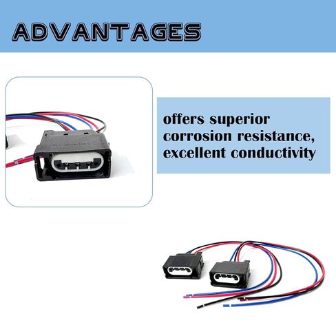 6U2Z-14S411-AB Turn Signal Corner Light Parking Tail Lamp Connector Plug Pigtail Harness Fits for Ford 2004-2014 F150 E150 E250 1999-2020 F250 F350 Super Duty Replaces 88988139 645-133 2pcs in Kuwait