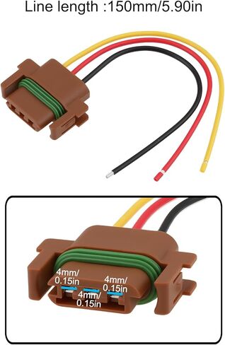 2pcs 3-Pin Turn Signal Connector 55077120AF Compatible with Dodge Ram 2500 2003-2009 15cm Wires in Saudi Arabia