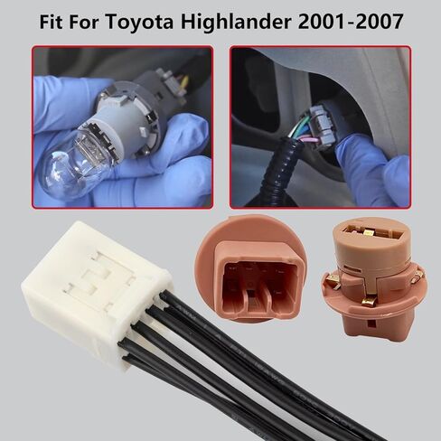 Tail Lamp Connector Wiring Harness Pigtail Plug Fit for KIA Forte Optima Spectra5 for Toyota Highlander 2001-2007 2PCS in Kuwait