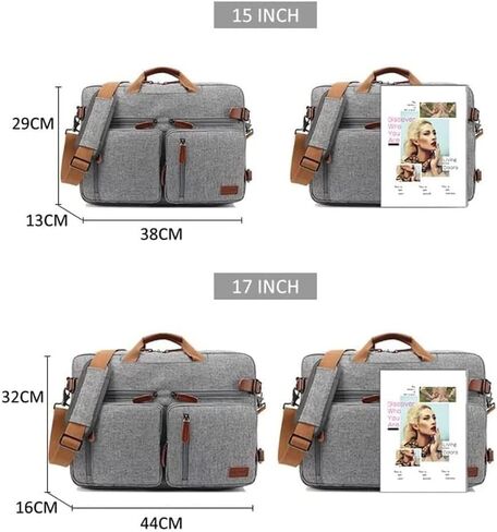 15.6/17.3Inch Laptop Backpack Fashion Travel Business Convertible Nylon Waterproof Backpack(B,.6inch) in Kuwait