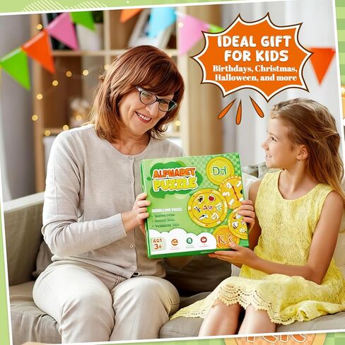 Alphabet Pizza Puzzles, 156 Common Sight Words 1 Number Puzzle, Learning Phonics Games, ABC Learning Puzzles for Kids Aged 3-5 Kindergarten Preschool Education Boys Girls Gifts in Kuwait