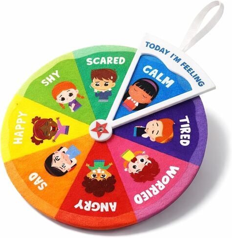 Feelings Wheel,11.22inch Emotion Wheel for Preschool Children with Emotional Expression Needs, Portable Felt Communication Tool for Classrooms in Kuwait