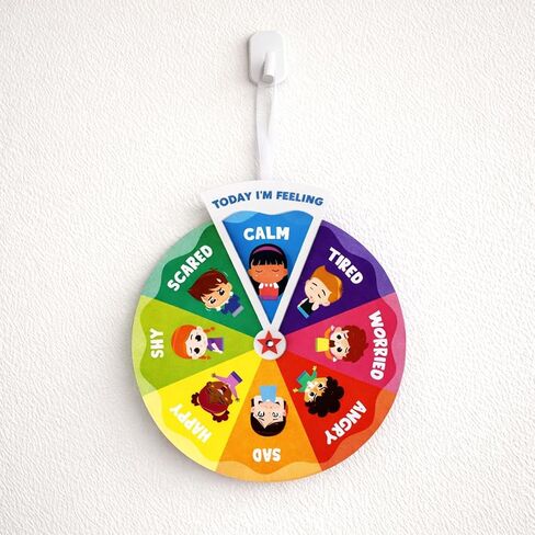 Feelings Wheel,11.22inch Emotion Wheel for Preschool Children with Emotional Expression Needs, Portable Felt Communication Tool for Classrooms in Kuwait