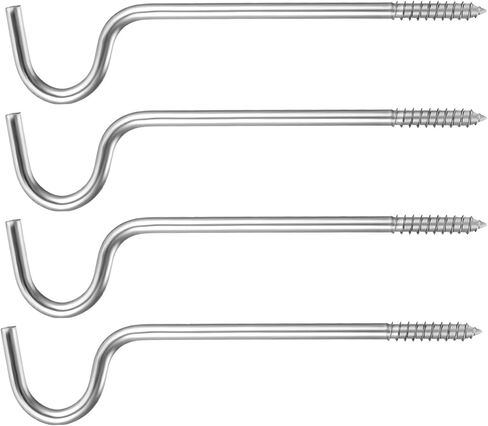 4 PCS Single Curtain Rod Support, Silver Simple Curtain Rod Support Bracket Middle Metal Curtainrod Center Supporting Without Screws for Supporting Curtains Poles (4.8 inches long) in Saudi Arabia
