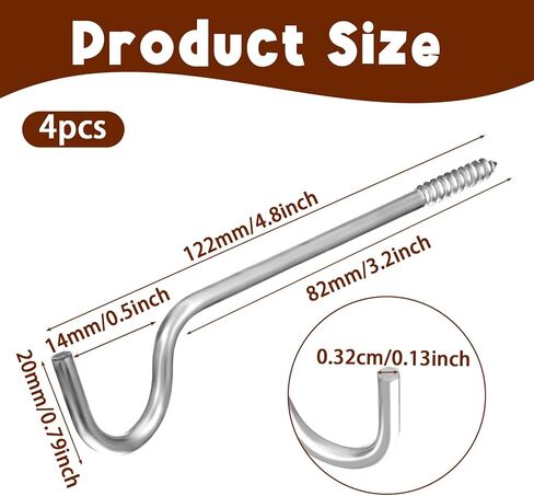 4 PCS Single Curtain Rod Support, Silver Simple Curtain Rod Support Bracket Middle Metal Curtainrod Center Supporting Without Screws for Supporting Curtains Poles (4.8 inches long) in Saudi Arabia