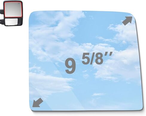 TOEMIRR Mirror Glass Passenger Right Side Upper fit for 2013-2014 FORD F150 2008-2020 F250 F350 F450 Super Duty 2016-2021 F650 F750 Pickup Truck with Flat Rearview Mirror Glass Replacement in Kuwait