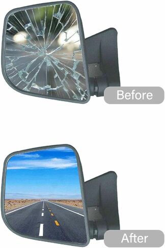 TOEMIRR Mirror Glass Passenger Right Side Upper fit for 2013-2014 FORD F150 2008-2020 F250 F350 F450 Super Duty 2016-2021 F650 F750 Pickup Truck with Flat Rearview Mirror Glass Replacement in Kuwait