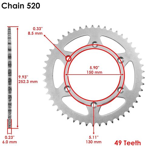 Caltric Blue O-Ring Drive Chain and Sprockets Kit Compatible with Yamaha YZ250F 2005-2009 2011 in Saudi Arabia