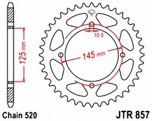 ضرس خلفي من الفولاذ JT Sprockets JTR857.38 38T، أسود in Saudi Arabia