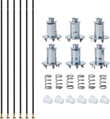 مناسب لمجموعات إصلاح مقبس لوحة القيادة للمركبات الكلاسيكية/مجموعات إصلاح مقبس الإضاءة (6 عبوات)، متوافق مع لمبة 9 مم وفتحة 5/8 بوصة، سلك 12 بوصة، مناسب لسيارة Chevy Ford Dodge GMC Jeep in Kuwait
