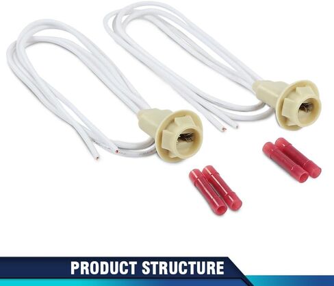 PIT66 Pair Side Marker Light Lens Bulb Socket Compatible with Chevy/GMC Pickup Trucks 1967-1991 (Fits Front and Rear Sides) in Saudi Arabia