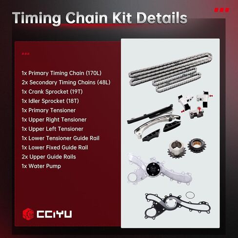 cciyu TK2040 AW6047 16100-39455 Timing Chain Kit & Water Pump Sets for2005-2015 for Toyota Avalon;2007-2015 for Toyota Camry;2008-2015 for Toyota Highlander in Saudi Arabia