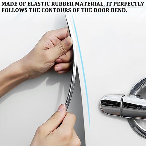 Car Door Edge Guards, 16.4Ft (5M) Rubber U Shape Cars Door Bumper Guards, Anti-Collision Car Doors Seal Protector Rubber Edge Trim for Most Cars Trucks SUV (Carbon Fiber) in Saudi Arabia