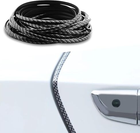 Car Door Edge Guards, 16.4Ft (5M) Rubber U Shape Cars Door Bumper Guards, Anti-Collision Car Doors Seal Protector Rubber Edge Trim for Most Cars Trucks SUV (Carbon Fiber) in Kuwait