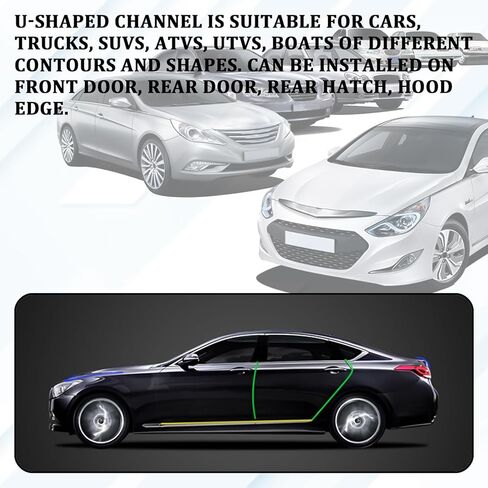 Car Door Edge Guards, 16.4Ft (5M) Rubber U Shape Cars Door Bumper Guards, Anti-Collision Car Doors Seal Protector Rubber Edge Trim for Most Cars Trucks SUV (Carbon Fiber) in Saudi Arabia