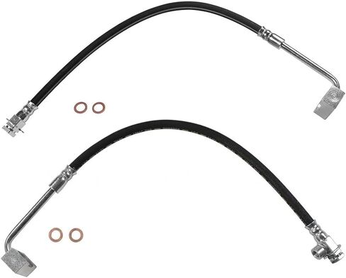 ‎A-Partrix Front Brake Hose Replacement, 2PC Front Break Hydraulic Hose Kit Brake Lines fits F-250 1994 1993 1992 1991 1990 fits F-350 1994 1993 1992 1991 1990 in Saudi Arabia