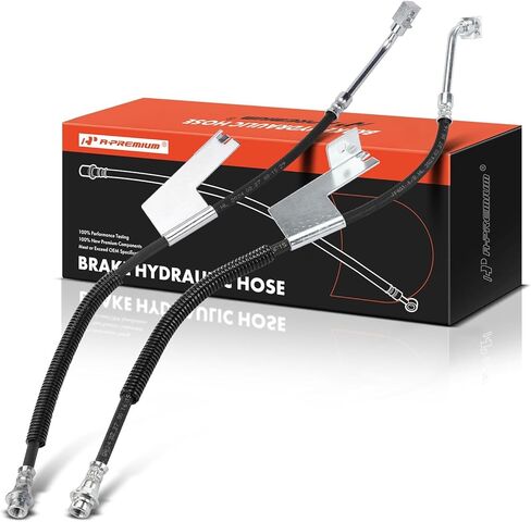 A-Premium Front Driver & Passenger Side Brake Hydraulic Hose Compatible with Chevrolet and GMC Models - Express 3500 1996-2002, Savana 3500 1996-2002 - Replace# 22163606(Pack of 2) in Saudi Arabia