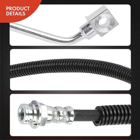 A-Premium Front Driver & Passenger Side Brake Hydraulic Hose Compatible with Chevrolet and GMC Models - Express 3500 1996-2002, Savana 3500 1996-2002 - Replace# 22163606(Pack of 2) in Saudi Arabia