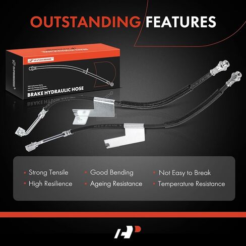 A-Premium Front Driver & Passenger Side Brake Hydraulic Hose Compatible with Chevrolet and GMC Models - Express 3500 1996-2002, Savana 3500 1996-2002 - Replace# 22163606(Pack of 2) in Saudi Arabia