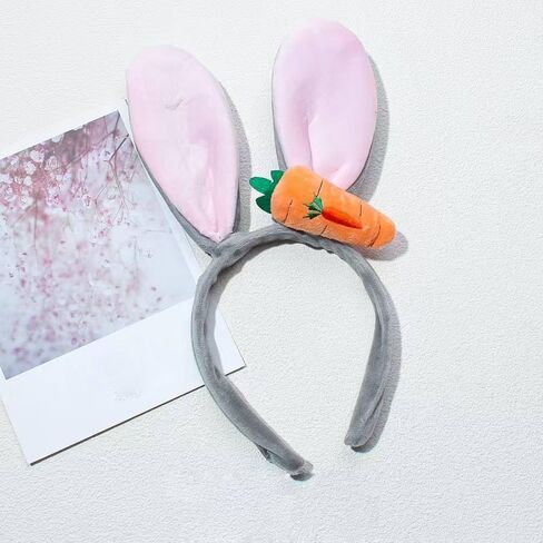 Judy Hopps Cosplay Costume Nick Wilde Costume Ears Adults Headband Bunny and Fox Headwear for Halloween Party in Saudi Arabia