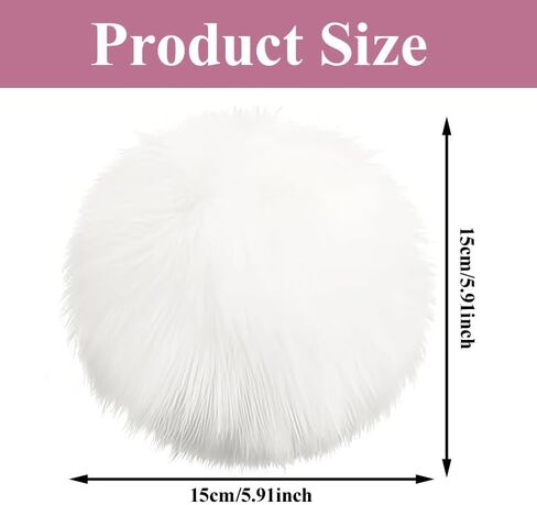 Plush White Bunny Tail, Extra Large White Rabbit Tail Costume Accessory for Easter Bunny Tails for Crafts Party Cosplay(6 Inch) in Kuwait
