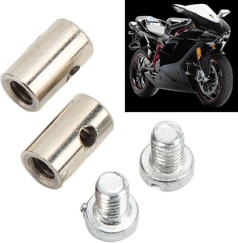 Motorcycle Solderless Nipples, 6mm/0.2in Solderless Cable Nipple Universal Metal Brake Line Throttle Choke End Accessory in Kuwait