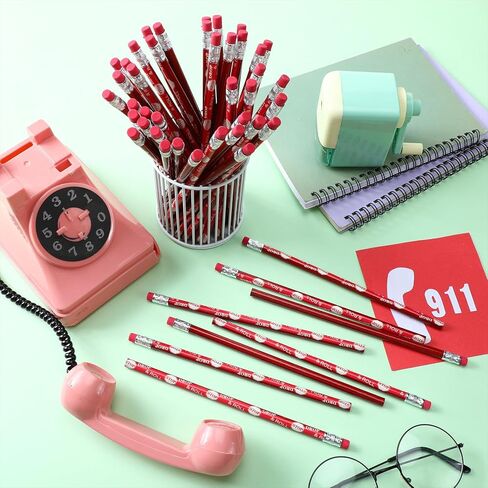 100 Pcs Stop Drop and Roll Fire Safety Pencils with Erasers Safety Themed Awareness Pencils Bulk for Community Programs Police and Firefighter Activities Education in Saudi Arabia