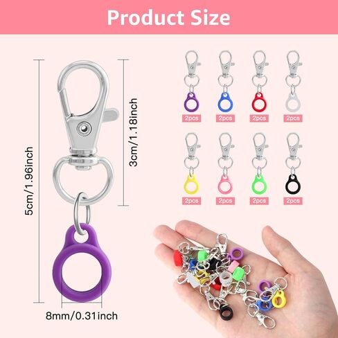 16PCS Pen Holder Clips Retractable Pen Holder for Lanyard Colorful Silicone Clips with Lobster Clasps Clip on Pens Converter for Badge Mini Sharpie Badge Reel Accessories for Nurse Teacher Student in Saudi Arabia