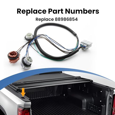 ASTROSYNC Tail Light Wiring Harness Driver Side Rear Left Fit for Chevy Chevrolet Silverado GMC Sierra 1500 2500 3500 1999 2000 2001 2002 2003 2004 2005 Replace 88986854 in Kuwait