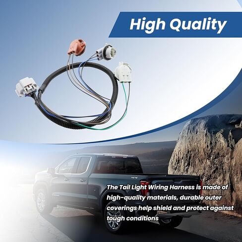 ASTROSYNC Tail Light Wiring Harness Driver Side Rear Left Fit for Chevy Chevrolet Silverado GMC Sierra 1500 2500 3500 1999 2000 2001 2002 2003 2004 2005 Replace 88986854 in Kuwait