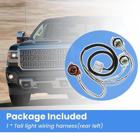 ASTROSYNC Tail Light Wiring Harness Driver Side Rear Left Fit for Chevy Chevrolet Silverado GMC Sierra 1500 2500 3500 1999 2000 2001 2002 2003 2004 2005 Replace 88986854 in Kuwait